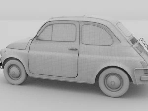 fiat 500l luxe 1968 hdri 3D Model