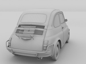 fiat 500l luxe 1968 hdri 3D Модель