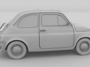 fiat 500l luxe 1968 hdri 3D Model