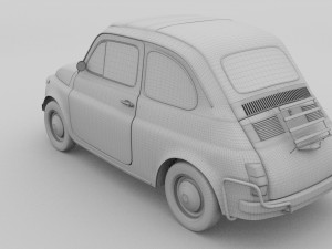 fiat 500l luxe 1968 hdri 3D Модель