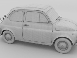 fiat 500l luxe 1968 hdri 3D Модель