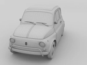 fiat 500l luxe 1968 hdri 3D Model