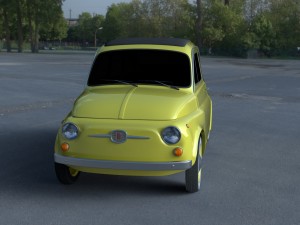 fiat 500d nuova 1960 hdri 3D Model