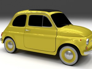 fiat 500d nuova 1960 hdri 3D Model