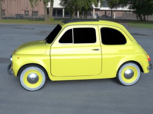 fiat 500d nuova 1960 hdri 3D Model