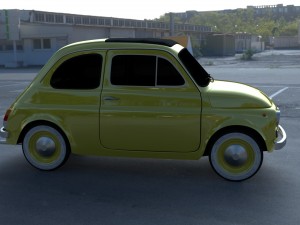 fiat 500d nuova 1960 hdri 3D Model