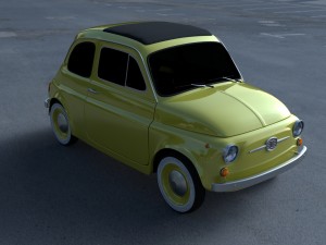fiat 500d nuova 1960 hdri 3D Model