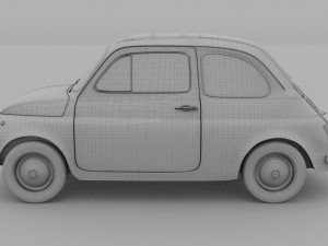 fiat 500d nuova 1960 hdri 3D Model