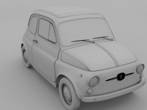 fiat 500d nuova 1960 hdri 3D Model