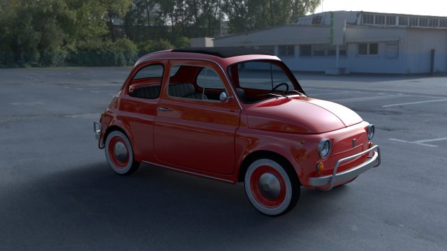 fiat 500l luxe 1968 with interior hdri 3D 모델 .c4d .max .obj .3ds .fbx .stl .blend 