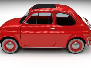 fiat 500l luxe 1968 with interior hdri 3D 모델