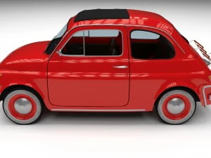 fiat 500l luxe 1968 with interior hdri 3D Model