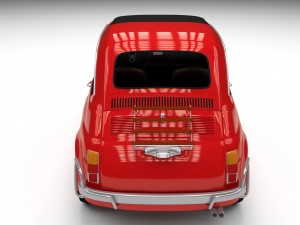 fiat 500l luxe 1968 with interior hdri 3D 모델