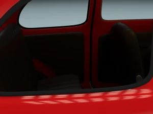 fiat 500l luxe 1968 with interior hdri 3D Model