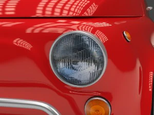 fiat 500l luxe 1968 with interior hdri 3D Model