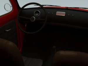 fiat 500l luxe 1968 with interior hdri 3D Model