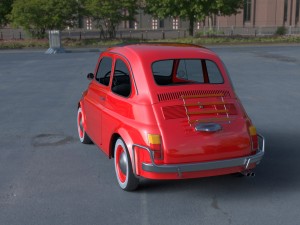 fiat 500l luxe 1968 with interior hdri 3D 모델