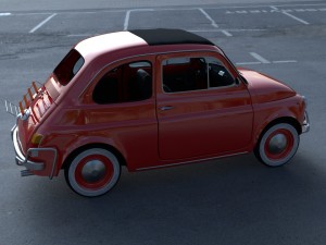 fiat 500l luxe 1968 with interior hdri 3D 모델