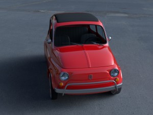 fiat 500l luxe 1968 with interior hdri 3D 모델