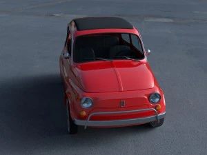 fiat 500l luxe 1968 with interior hdri 3D Model