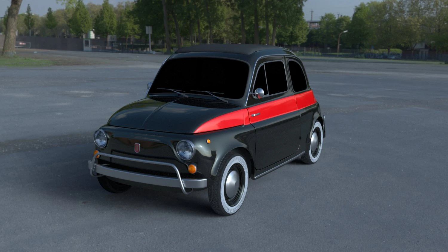 fiat 500 nuova sport 1958 hdri 3D Model .c4d .max .obj .3ds .fbx .stl .blend 