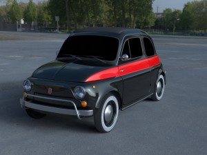 fiat 500 nuova sport 1958 hdri 3D Model