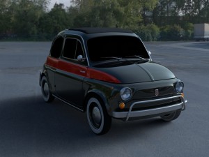 fiat 500 nuova sport 1958 hdri 3D Model