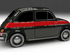 fiat 500 nuova sport 1958 hdri 3D Model