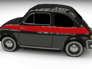 fiat 500 nuova sport 1958 hdri 3D Model