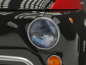 fiat 500 nuova sport 1958 hdri 3D Model