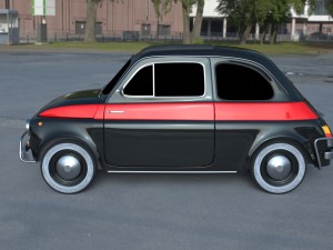 fiat 500 nuova sport 1958 hdri 3D Model