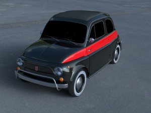 fiat 500 nuova sport 1958 hdri 3D Model