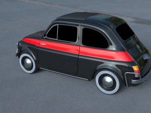 fiat 500 nuova sport 1958 hdri 3D Model