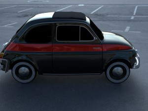 fiat 500 nuova sport 1958 hdri 3D Model