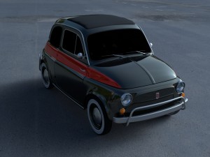 fiat 500 nuova sport 1958 hdri 3D Model