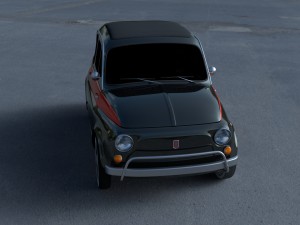 fiat 500 nuova sport 1958 hdri 3D Model