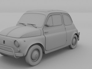 fiat 500 nuova sport 1958 hdri 3D Model