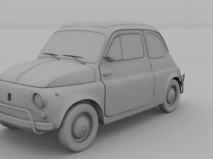 fiat 500 nuova sport 1958 hdri 3D Model