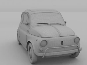 fiat 500 nuova sport 1958 hdri 3D Model