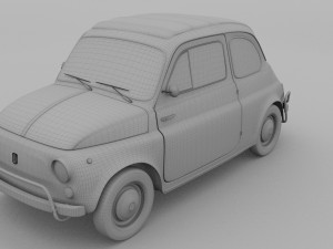fiat 500 nuova sport 1958 hdri 3D Model