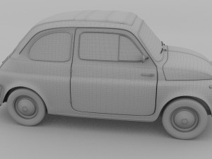 fiat 500 nuova sport 1958 hdri 3D Model