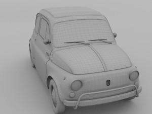 fiat 500 nuova sport 1958 hdri 3D Model