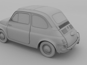 fiat 500 nuova sport 1958 hdri 3D Model