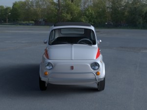 fiat 500 nuova sport 1958 with interior hdri 3d mo 3D Model