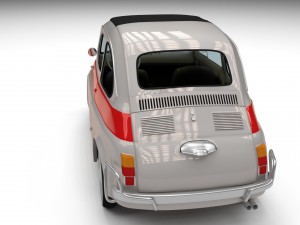 fiat 500 nuova sport 1958 with interior hdri 3d mo Modèle 3D