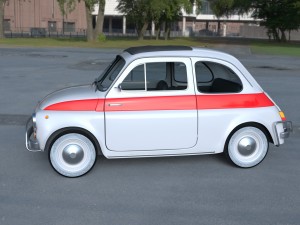 fiat 500 nuova sport 1958 with interior hdri 3d mo Modèle 3D
