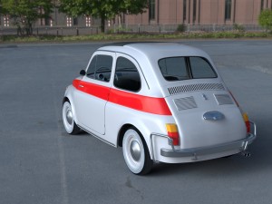 fiat 500 nuova sport 1958 with interior hdri 3d mo Modèle 3D