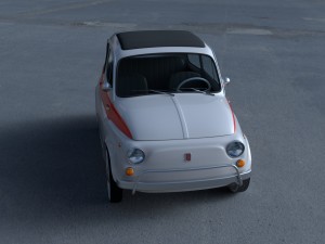 fiat 500 nuova sport 1958 with interior hdri 3d mo Modèle 3D