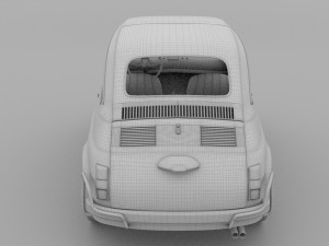 fiat 500 nuova sport 1958 with interior hdri 3d mo Modèle 3D