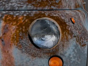 fiat 500 nuova 1957 rusty hdri 3D Model